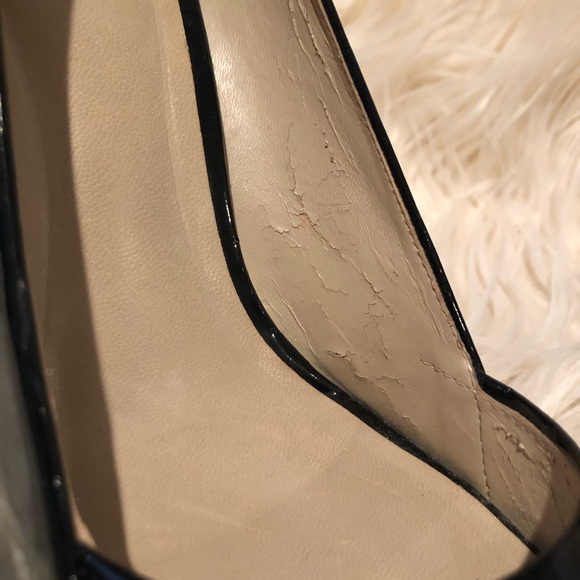 Black and Red, Platform, Peep-Toe Heels, Size 8/9 - Picture 4 of 6